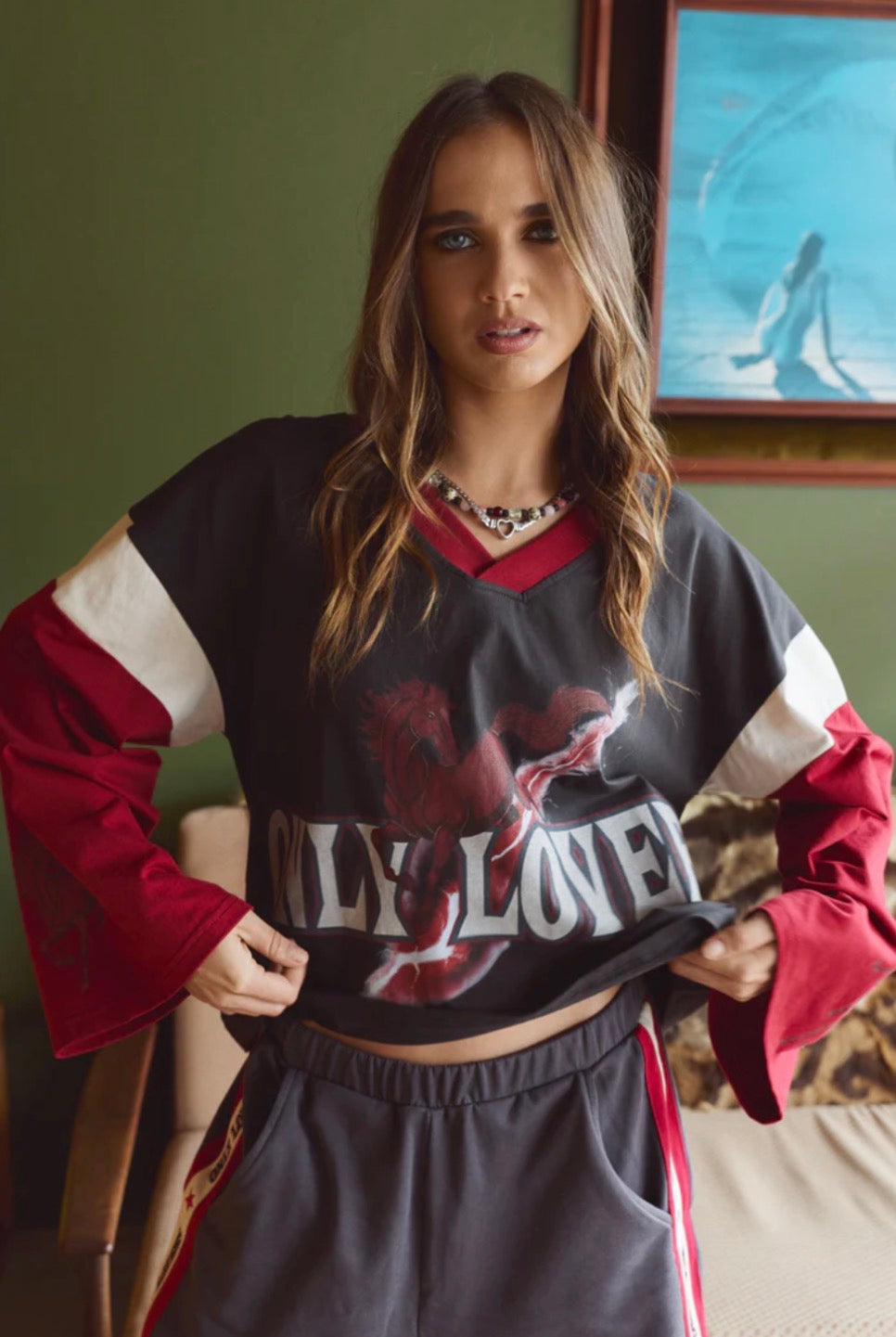 ONLY LOVERS LEFT - MUSTANG BOXY LONG SLEEVE TEE