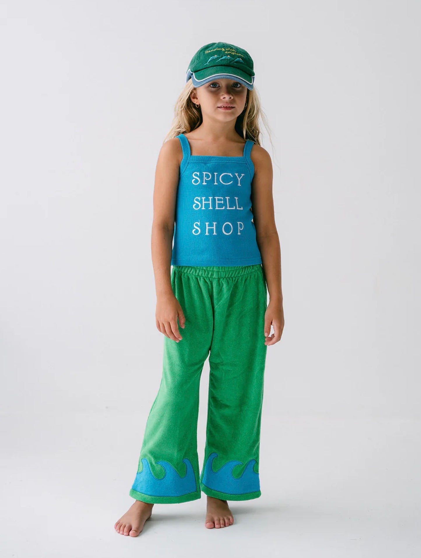 SPICY DUGONG - WAVE TERRY PANTS - SEAWEED SPLASH