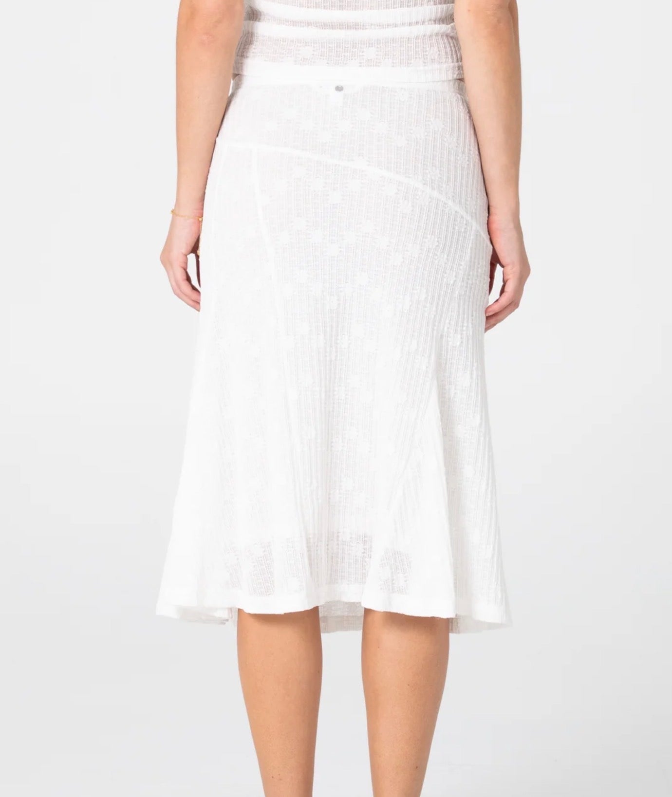 RUSTY- Roma Low Rise Lace Midi Skirt