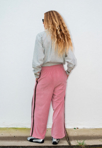 ATMOSEA APRES SURF PANEL PANTS / BLUSH WITH CHOCOLATE SIDE PANEL