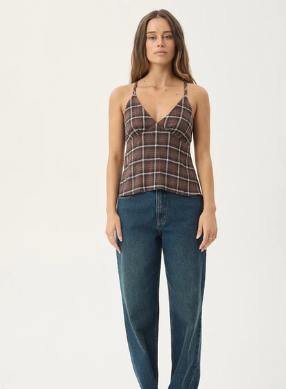 AFENDS - REVERIE SEERSUCKER STRAPPY TOP