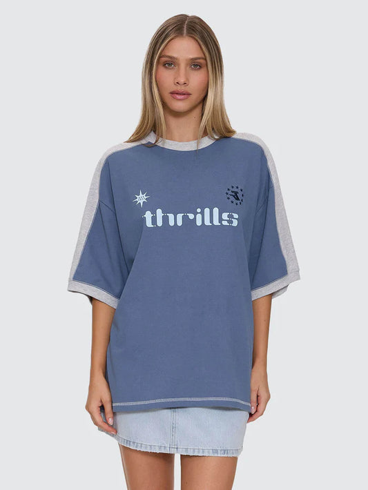 THRILLS HOTSHOT PANELLED OVERSIZED TEE