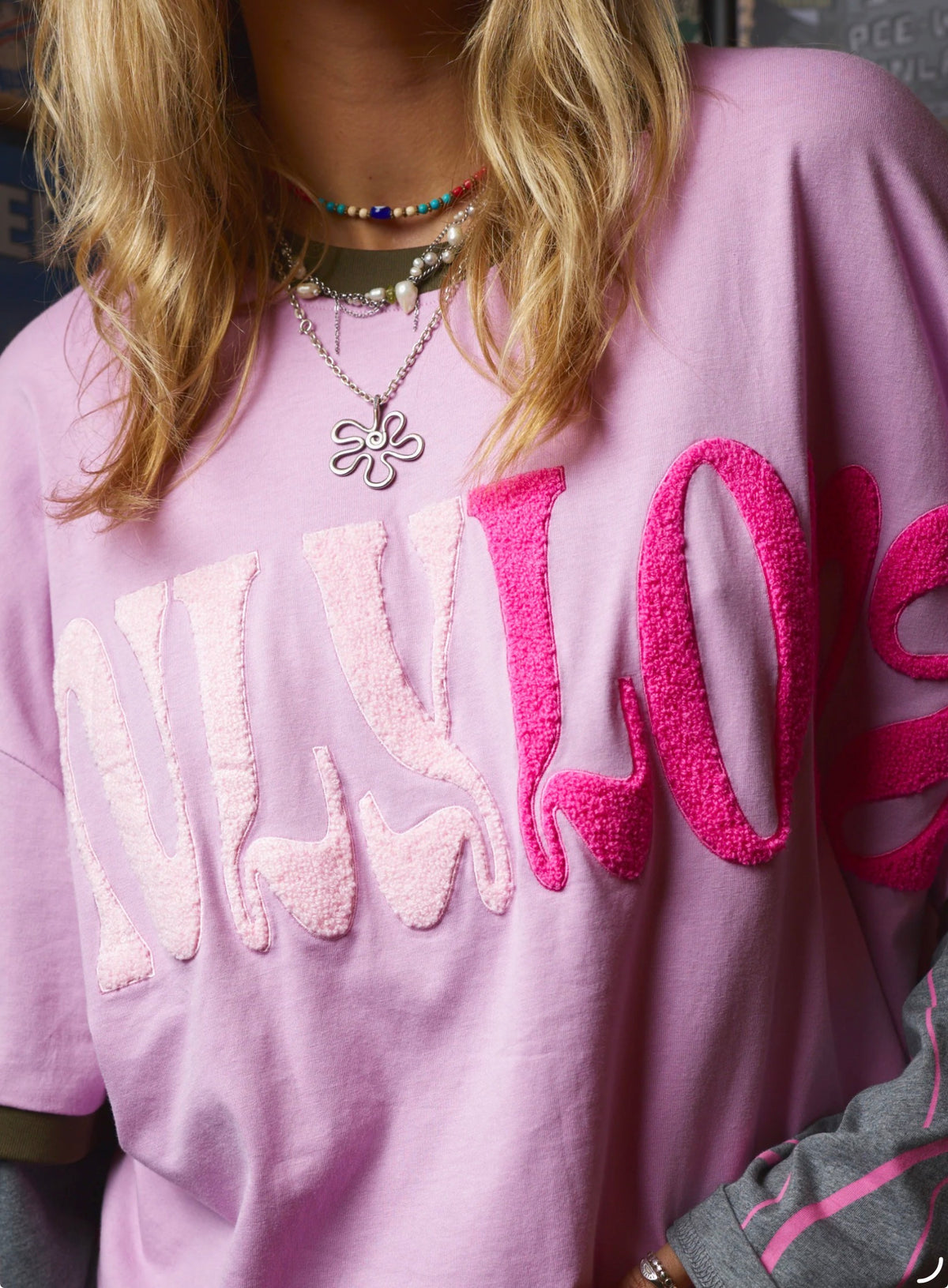 ONLY LOVERS LEFT - LOVE SICK LAYERED TEE | WISTERIA