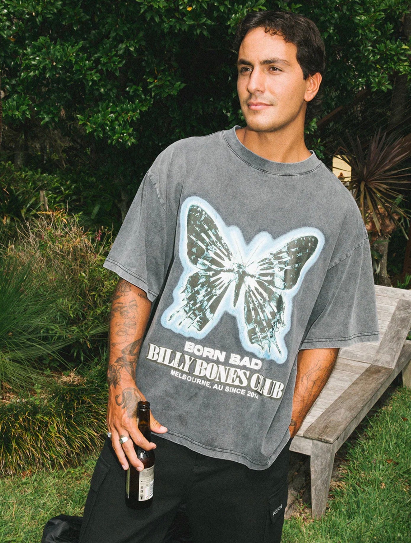 BILLY BONES - BORN BAD BOX TEE / WASHED BLACK