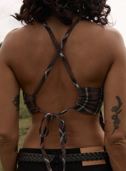 AFENDS - REVERIE SEERSUCKER STRAPPY TOP
