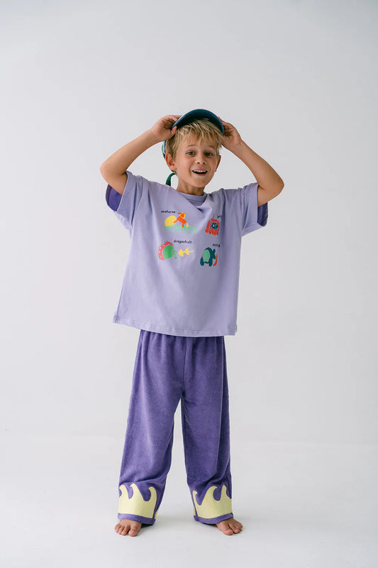 WAVE TERRY PANTS - COSMIC CORAL