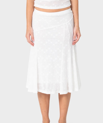 RUSTY- Roma Low Rise Lace Midi Skirt