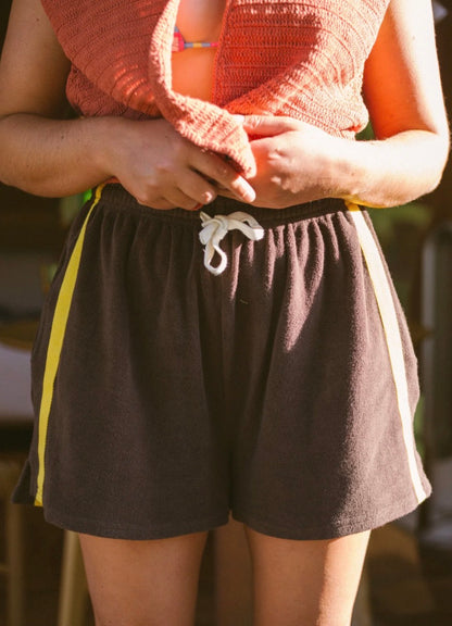 ATMOSEA TERRY TOWELLING SHORTS / CHOCOLATE MANGO