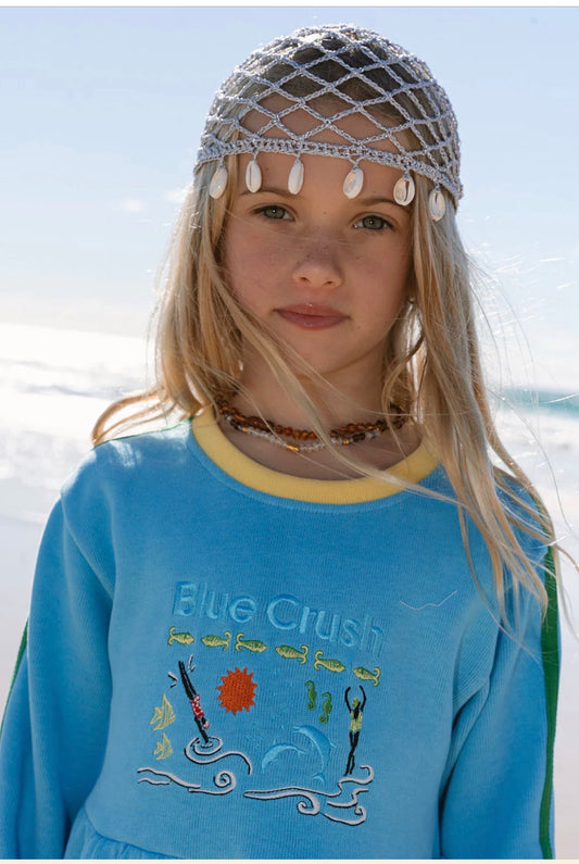 SPICY DUGONG-Blue Crush Jumper Dress