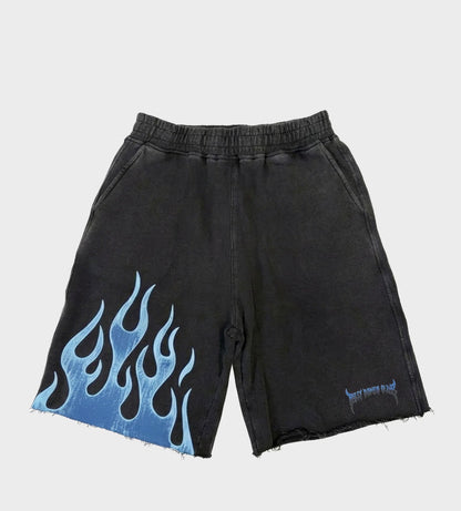 BILLY BONES - 
TWO FACED BURNER SHORTS / WASHED BLACK/BLUE