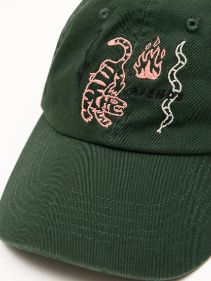 AFENDS | REAL LIFE SIX PANEL CAP - PINE