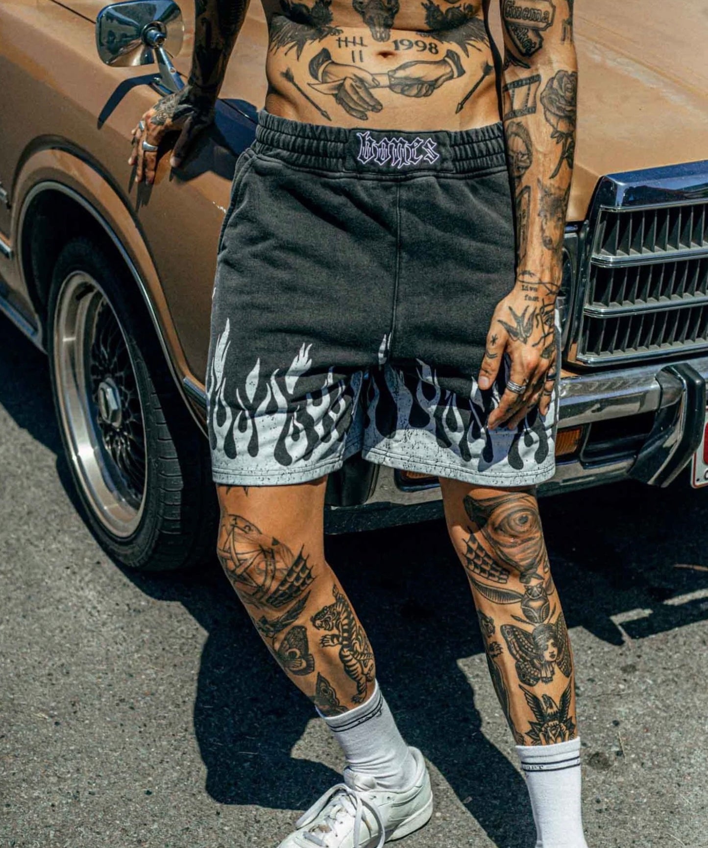 BILLY BONES - BURNER JERSEY SHORTS / WASHED BLACK