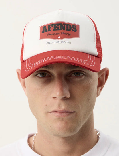 AFENDS - TROPHY TRUCKER CAP | KETCHUP