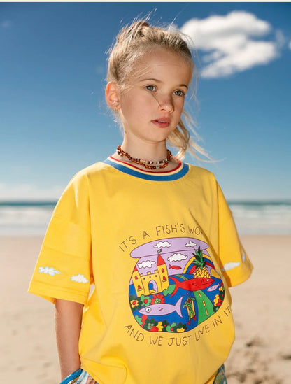 SPICY DUGONG-Fish Life Yellow Tee