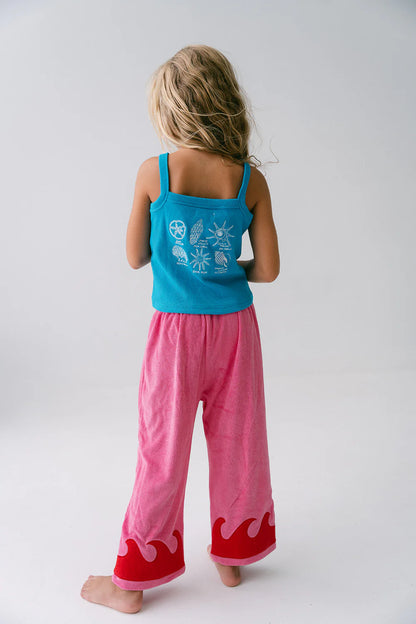 SPICY DUGONG - WAVE TERRY PANTS - CORAL CRUSH