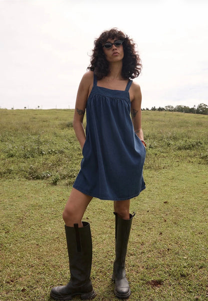 AFENDS PALMER MINI DRESS | INK