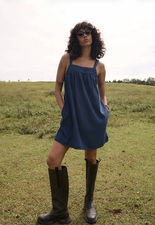 AFENDS PALMER MINI DRESS | INK