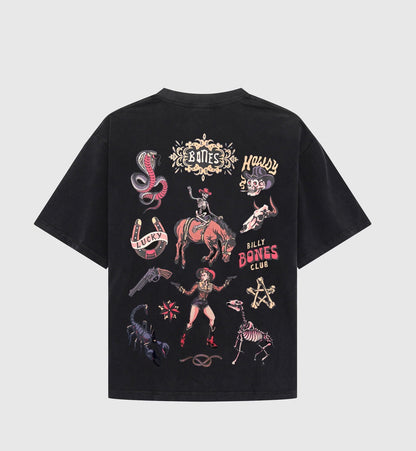 BILLY BONES - 
FLASH CLUB 7.0 TEE / WASHED BLACK