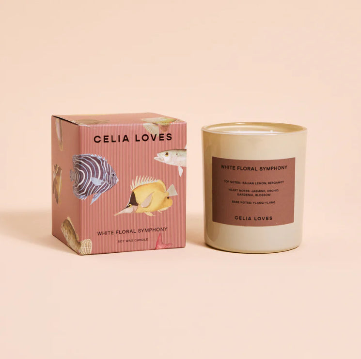 CELIA LOVES - CANDLE WHITE FLORAL SYMPHONY | 395g