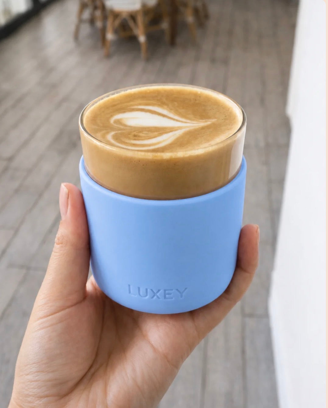 LUXEY - MINILUX REUSEABLE GLASS COFFEE CUP 6 OZ | DAYDREAM