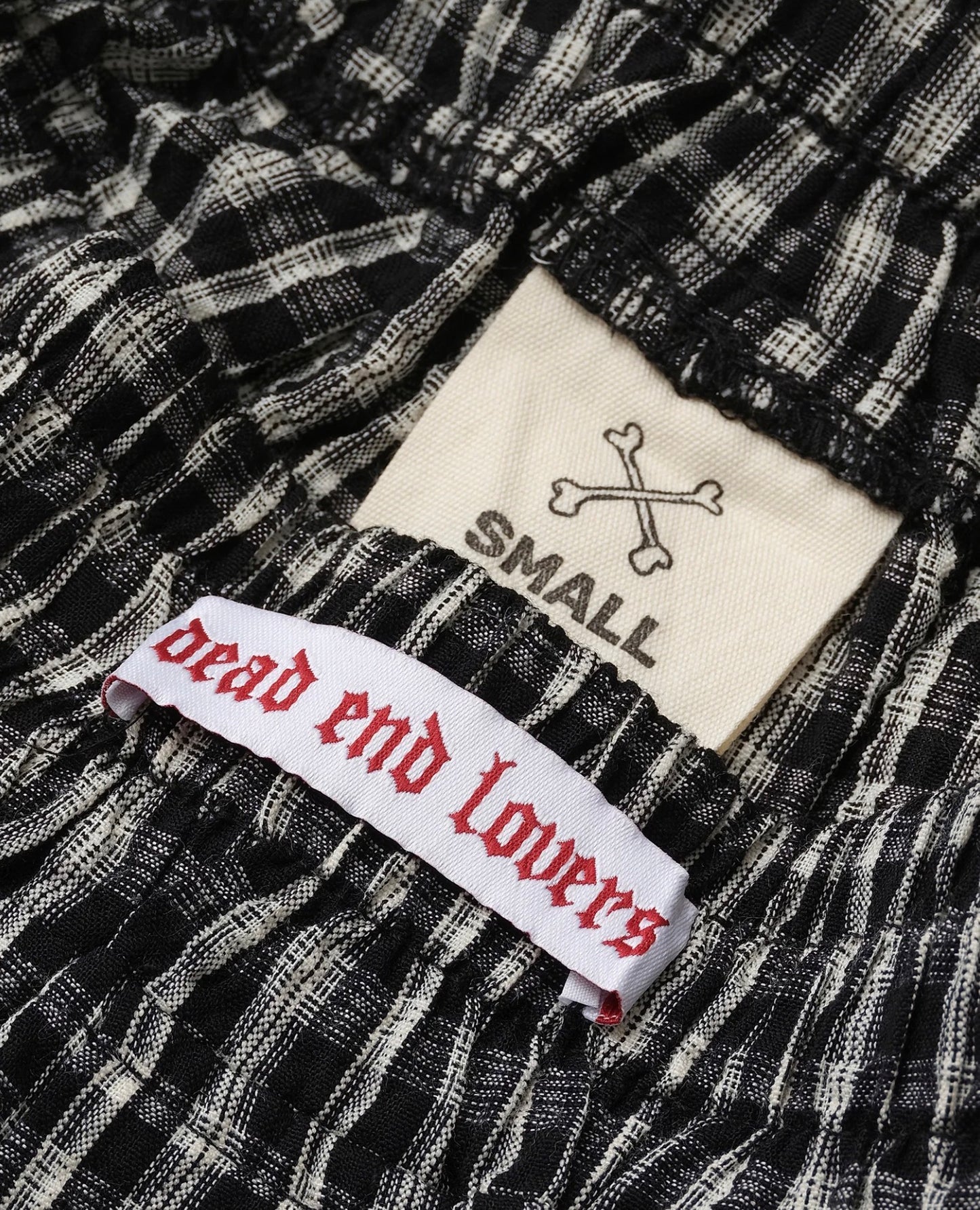 BILLY BONES - 
DEAD END CHECK BOXER SHORTS / BLACK