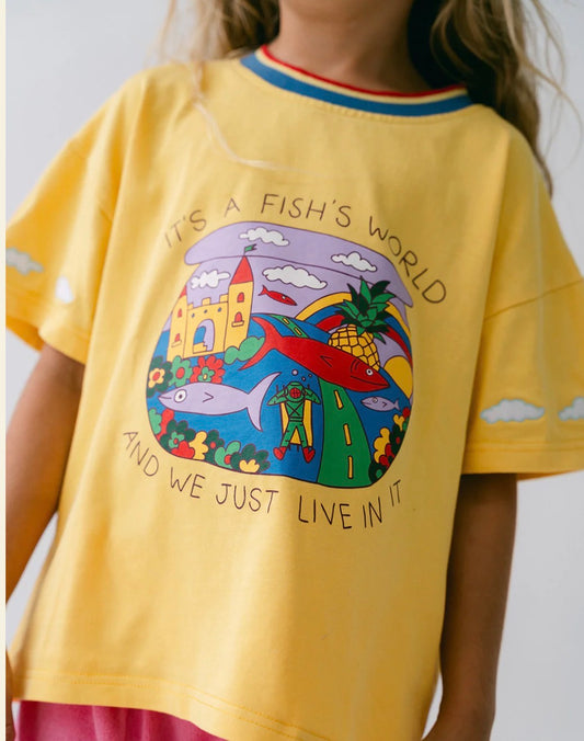 SPICY DUGONG-Fish Life Yellow Tee