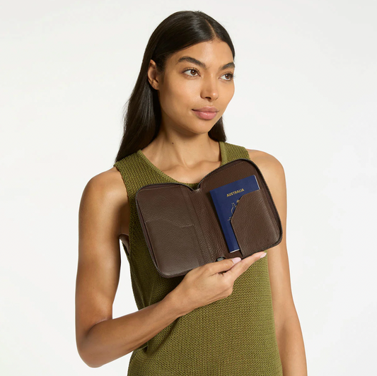 STATUS ANXIETY - NOWHERE TO BE FOUND PASSPORT WALLET | COCOA