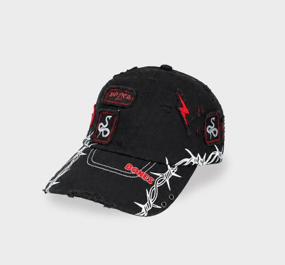 Billy Bones- Patch Me Up Cap-Washed Black