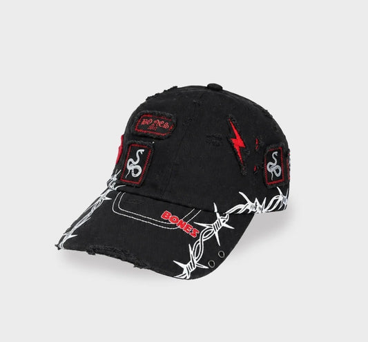 Billy Bones- Patch Me Up Cap-Washed Black