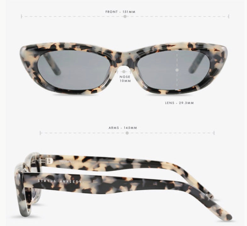 STATUS ANXIETY | SIDELINES SUNGLASSES - WHITE TORT