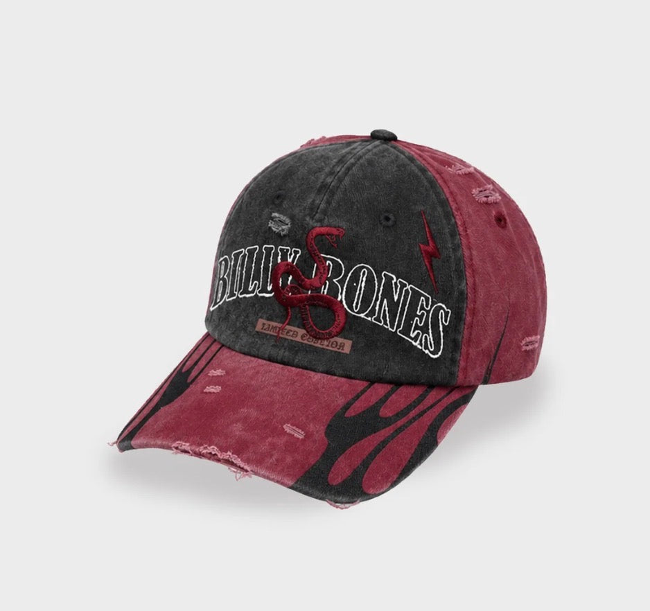Billy Bones-Serpent Machine Cap-Washed Red