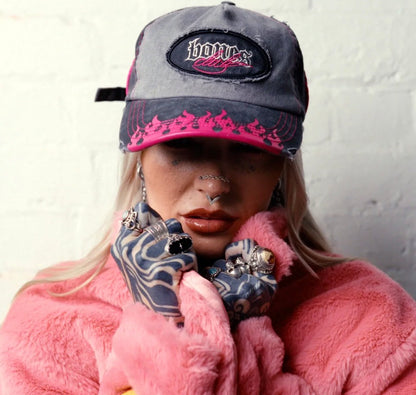 Billy Bones-Hot Head Cap-Washed Black