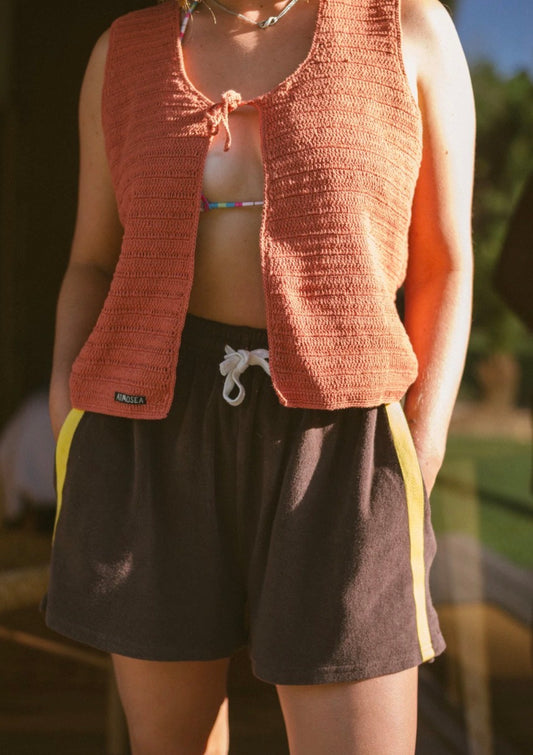 ATMOSEA TERRY TOWELLING SHORTS / CHOCOLATE MANGO