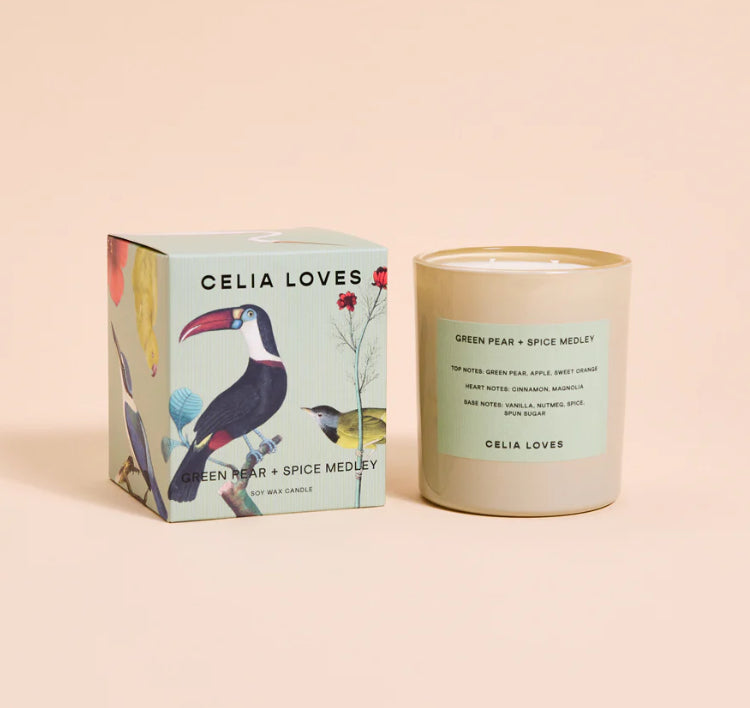 CELIA LOVES - CANDLE GREEN PEAR & SPICED MEDLEY | 395g
