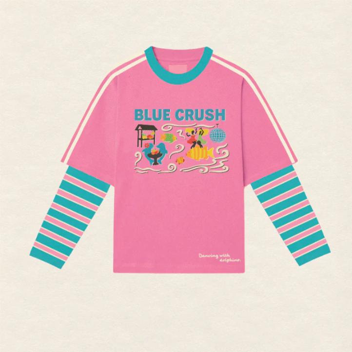 Spicy Dugong Blue Crush Pink/ Blue Long Sleeve