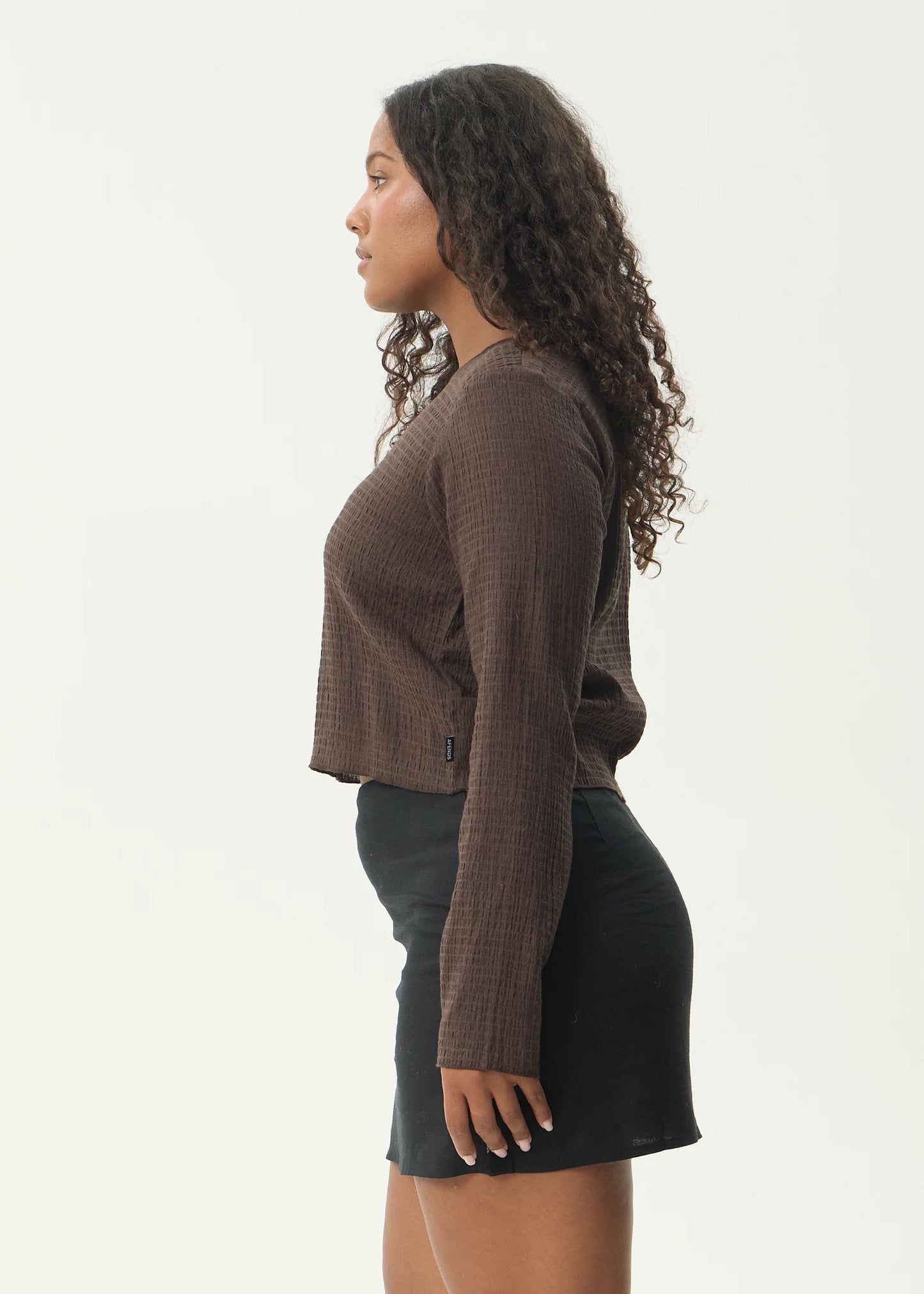 FOCUS - SEERSUCKER LONG SLEEVE TOP