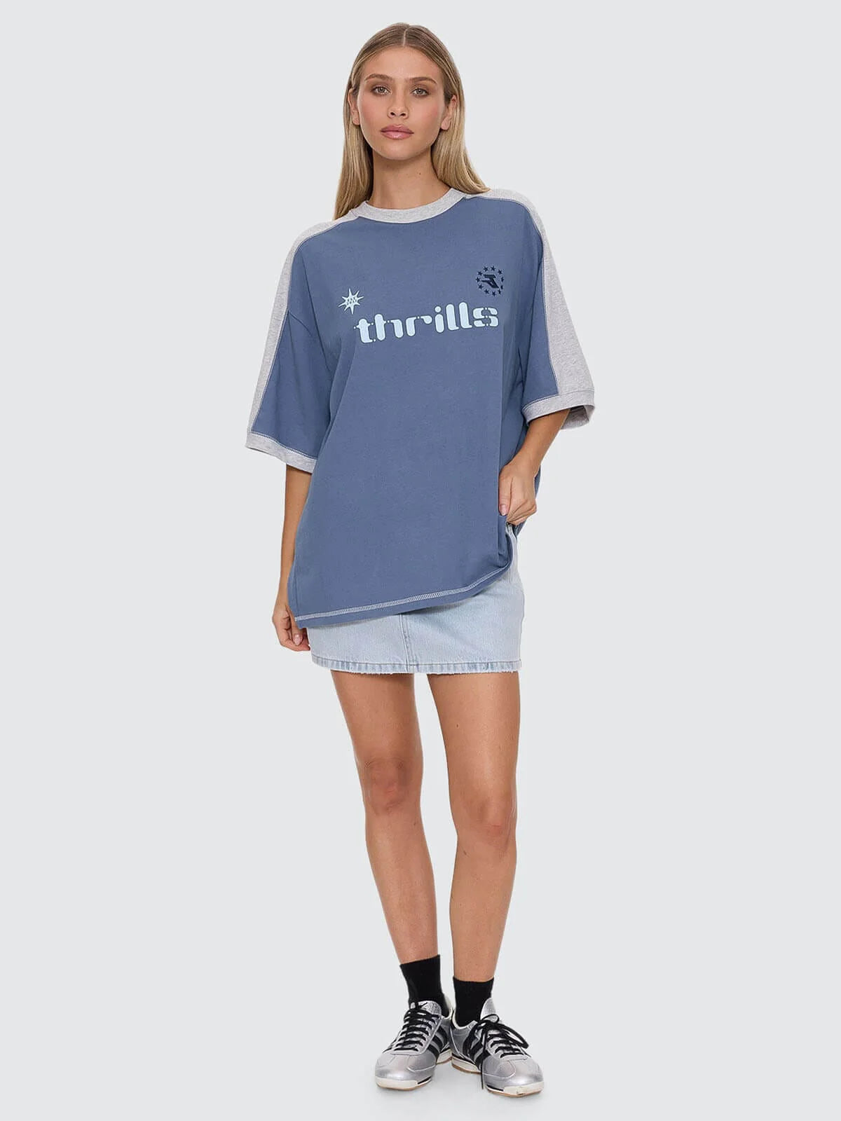 THRILLS - HOTSHOT PANELLED OVERSIZED TEE